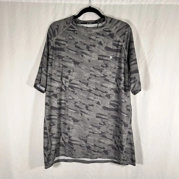 Spyder Other - Spyder Swim Shirt Men's XL Grey Short Sleeve Crew Neck 30 SPF Rash Guard